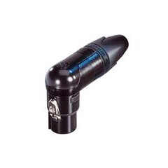 Neutrik 3 pin XLR Hun Vinklet Svart